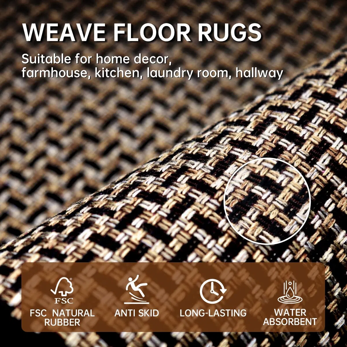 Non Skid Washable Oil-Proof Anti-Fall Absorbent Kitchen Rugs and Mats for Sale