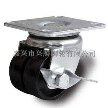 2inch Industrial screw Thread Castor Low Heavy Duty Castor Dual Wheels