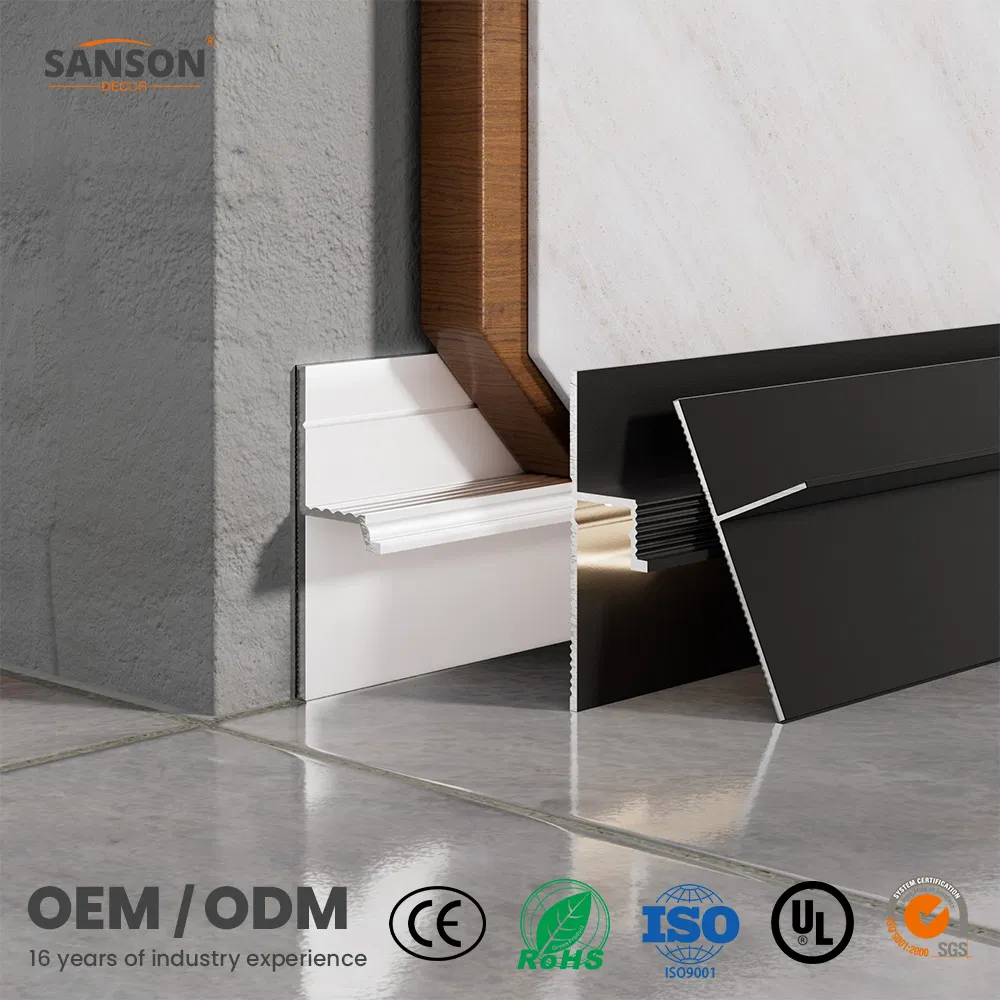 Integrated LED Lighting & Modern Slim Design, for Contemporary Living Room and Hotel Ambient Floor Light, Aluminum LED Skirting Board/Plinth