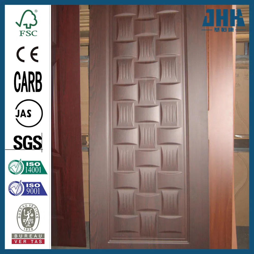 Jhk Raw Material Decorative Molded Melamine Veneer MDF Door Skin