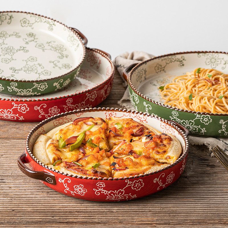 Microwave Safe Ceramic Dishes Plates Ceramic Tableware Bakeware Dinnerware Pizza Dinner Plates