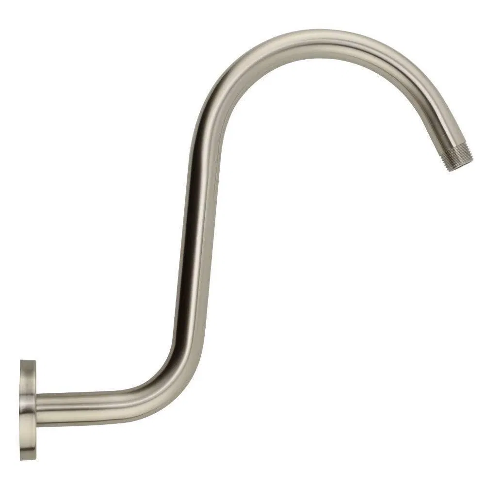 Round/Square Wall Mounted Stainless Steel Chrome Rain Shower Arm S Shape Shower Rod