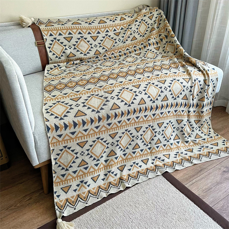Simple Knitted Wool Shawl Blanket Nap Blanket Sofa Cover Blanket Air Conditioning Blanket