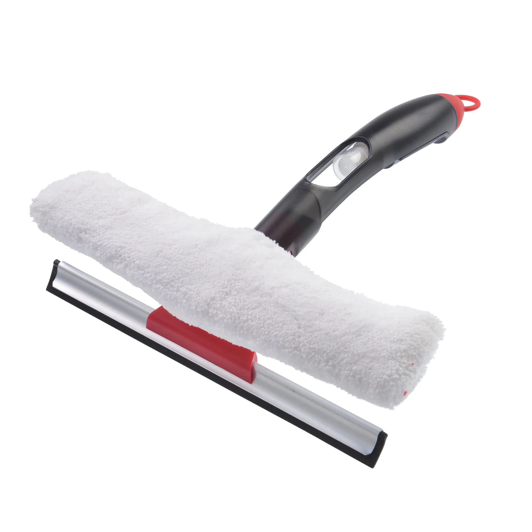 Spray Window Squeegee with ABS Plastic Parts ABS Water Tank and Double Sided Head Aluminium Holder with Rubber and Microfibre Pad for All Glass Cleaning