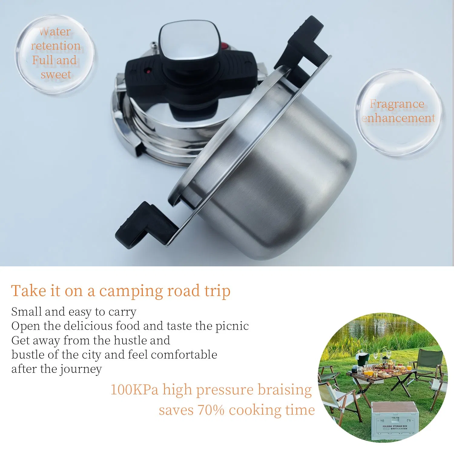 Portable Stainless Steel Mini Pressure Cooker