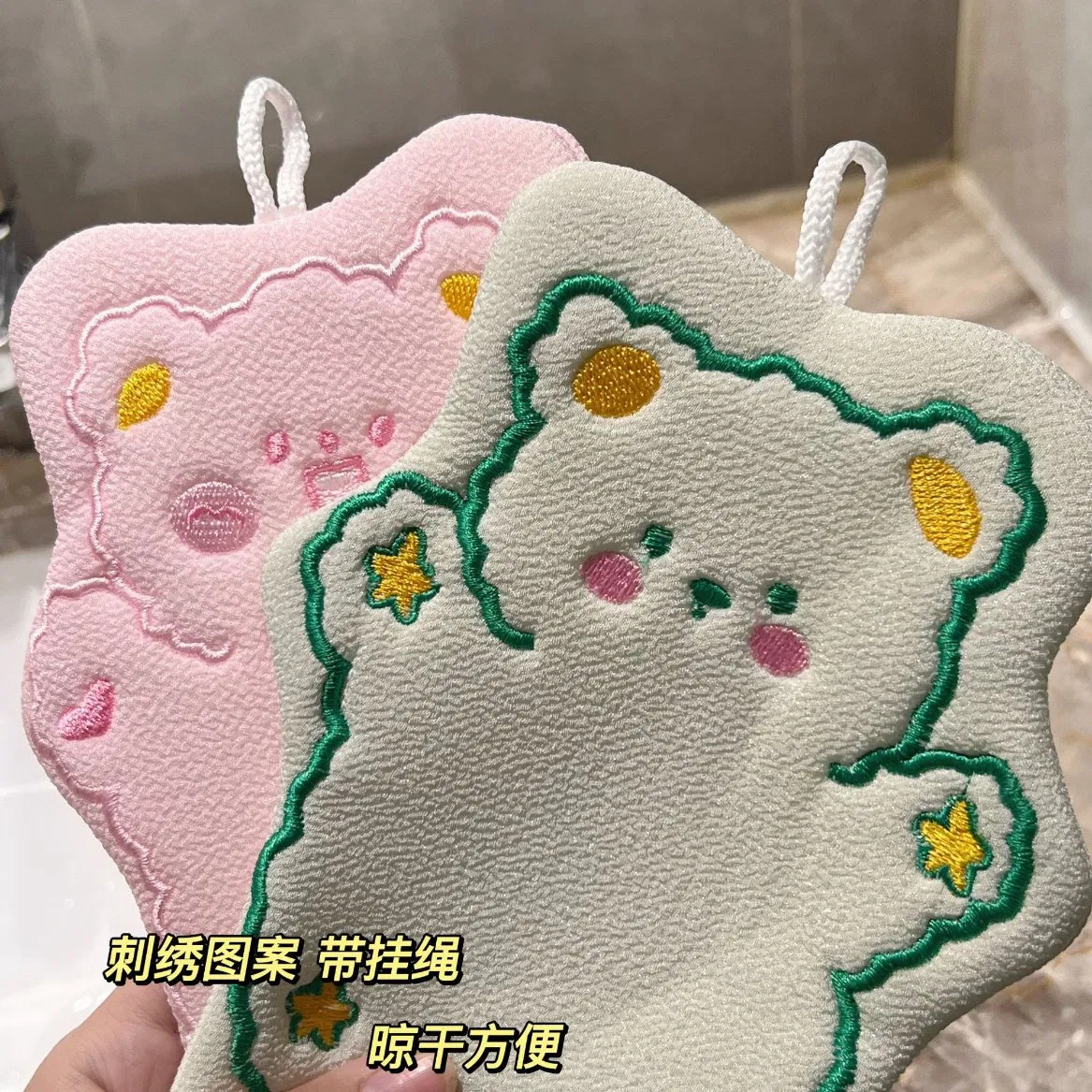 Sweet Creative Scrub Bath Towel Strong Household Bathing Rubbing Mud Gloves