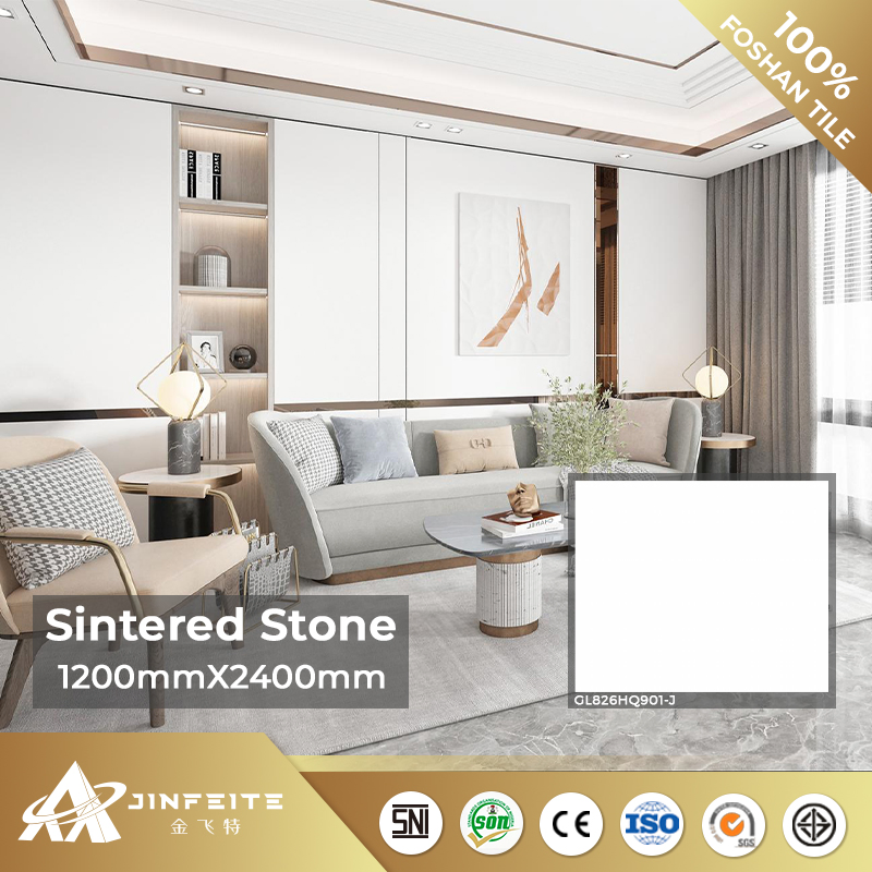 Luxury Marble Design Carrara White Sintered Stone for Bedroom Wall Interior Decor Low Price