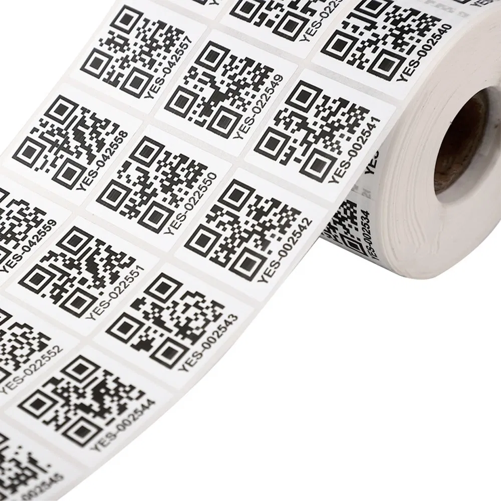 Custom Serial Increase Rolling Tracking Number Qr Code Label Sticker