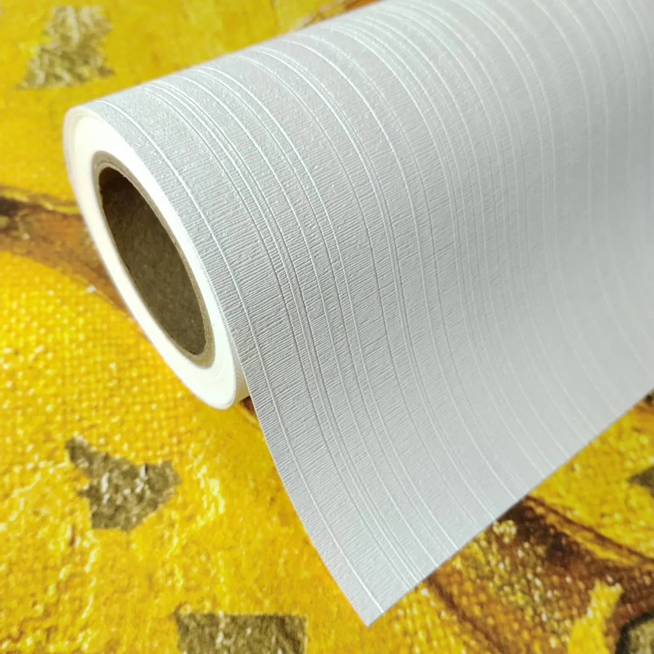 Flame Retardant Fabric Waterproof Vinyl Wallcovering Printable Blank Wallpaper Rolls