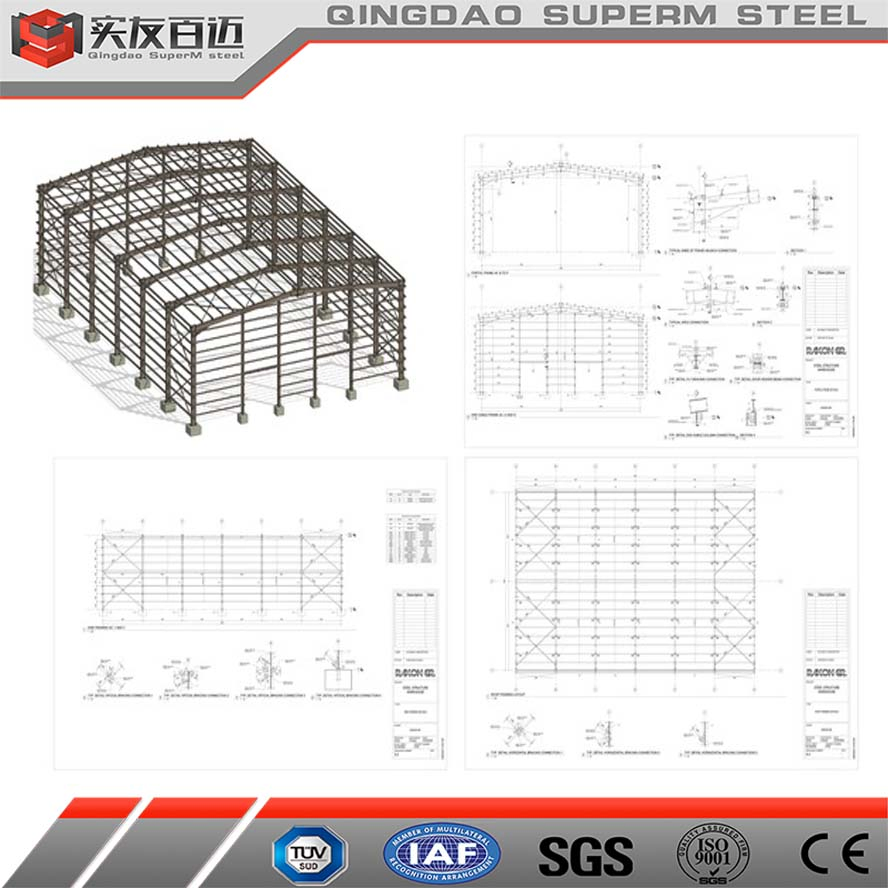 Factory Directly Steel Structure Barndo House Prefabricated Steel Metal Workshop Garage Storage Warehouse Kits Building Materials Steel Construction