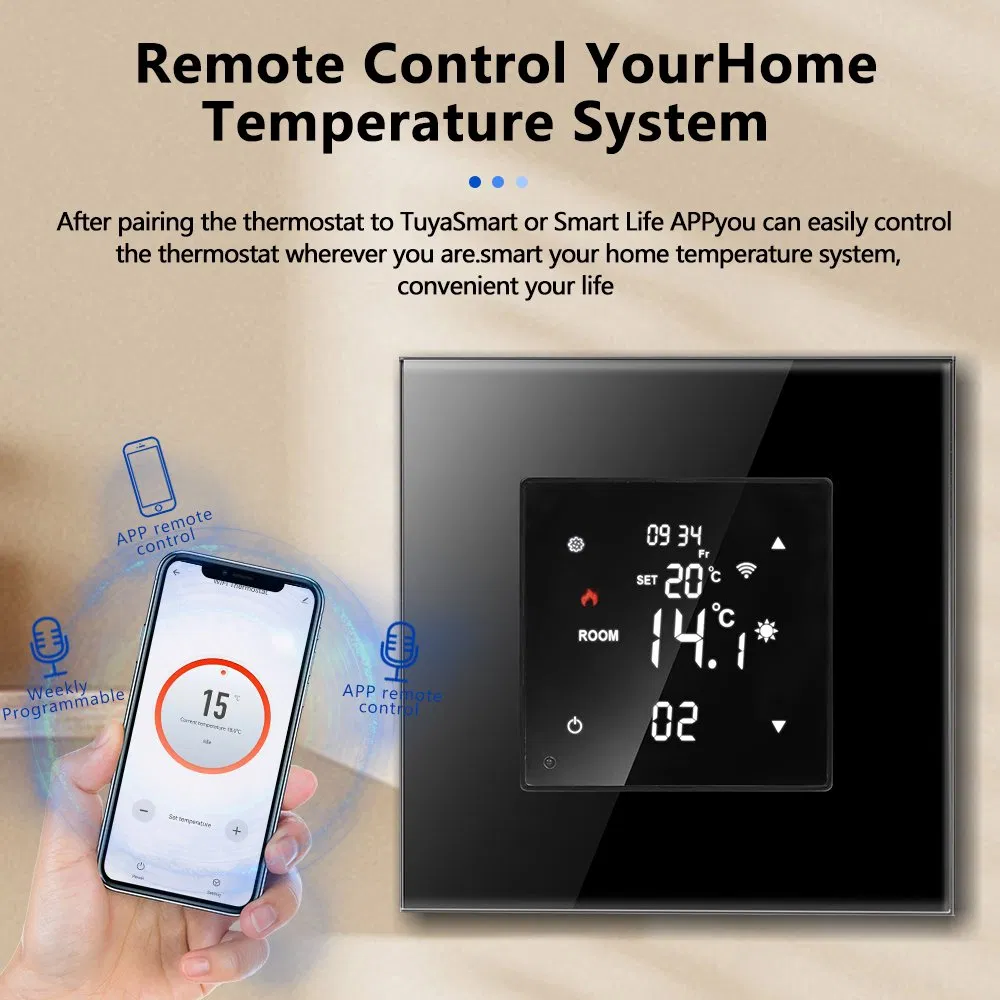 Bingoelec Zigbee Tuya Underfloor Water Heating Smart Switch Controller Gas Stove Wall-Hung Boiler Temperature Controller