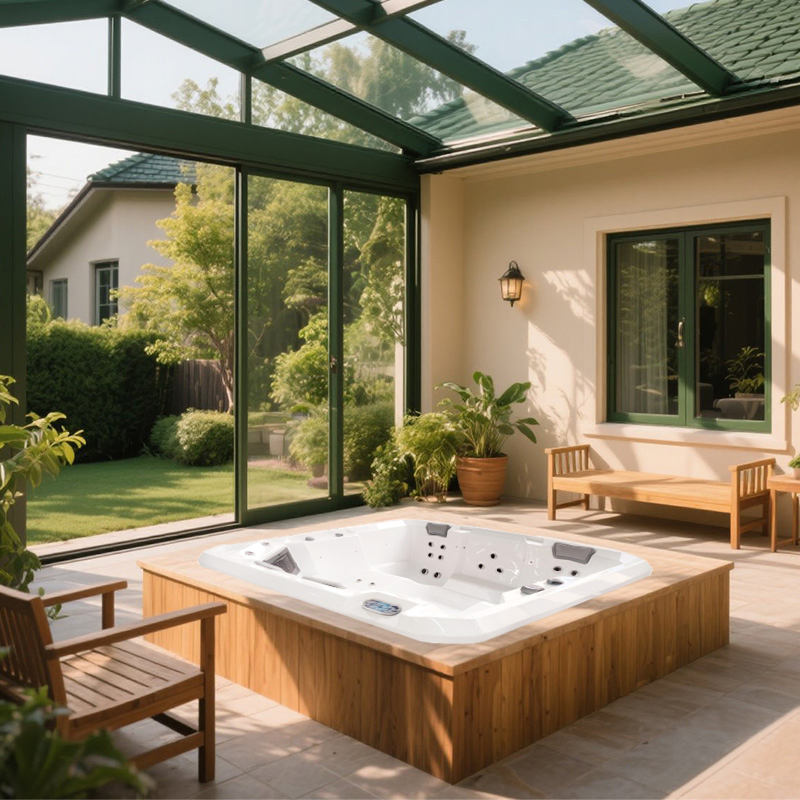 5 People Air Bubble Jet Whirlpool SPA Bath Tub with Automatic Control Function SPA Hot Tub