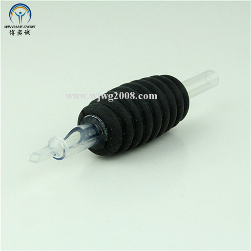 One Inch 25mm Black Rubber Disposable Tattoo Grips with Transparency Tip