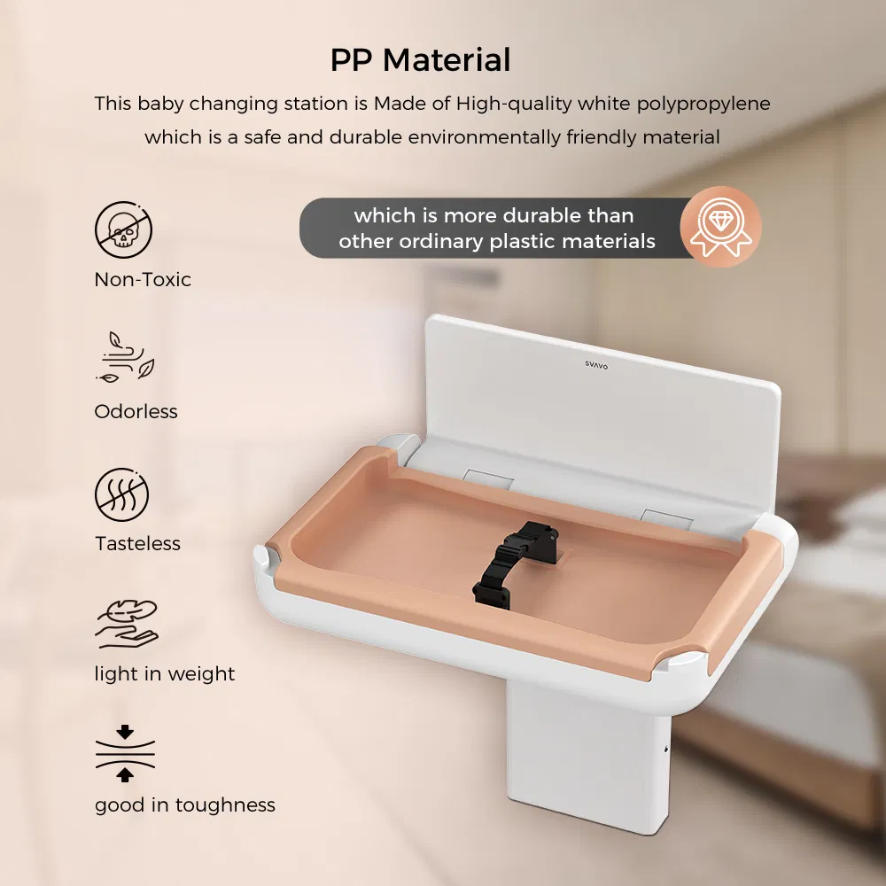 Restaurants/Hotels/Schools/Airports Wall Mount Foldable Commercial Baby Changing Station Diaper