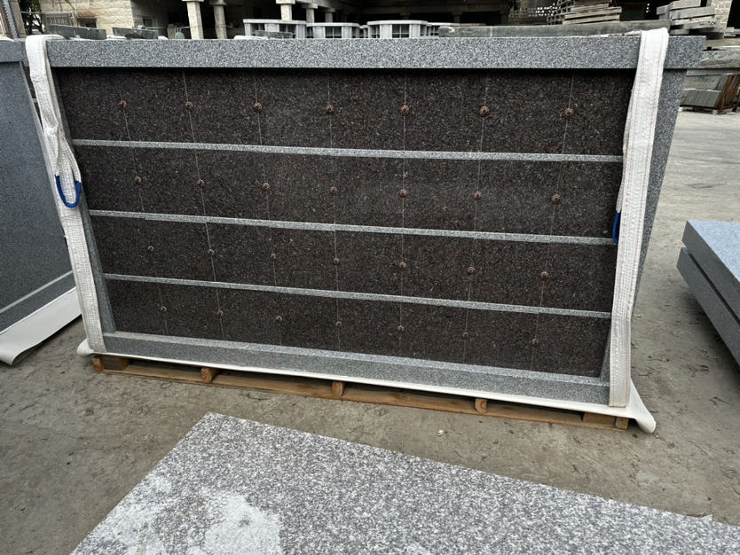 Brown Granite Door 64 Niches Columbarium for Tombstone Products