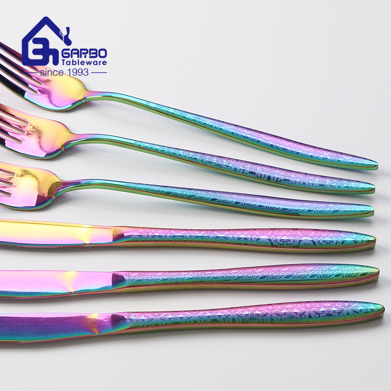 Luxury Gold Dinner Fork Set Stainless Steel Set