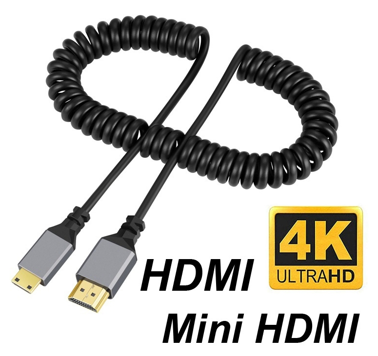 Кабель HDMI 4K 60Hz спиральный, удлинитель