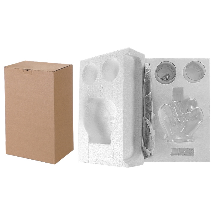 Middle Finger Shaped Glass Bottle Wine Whisky Whiskey Glass and Decanter Set for Tequila Vodka Whisky Gift with 2 Glasses