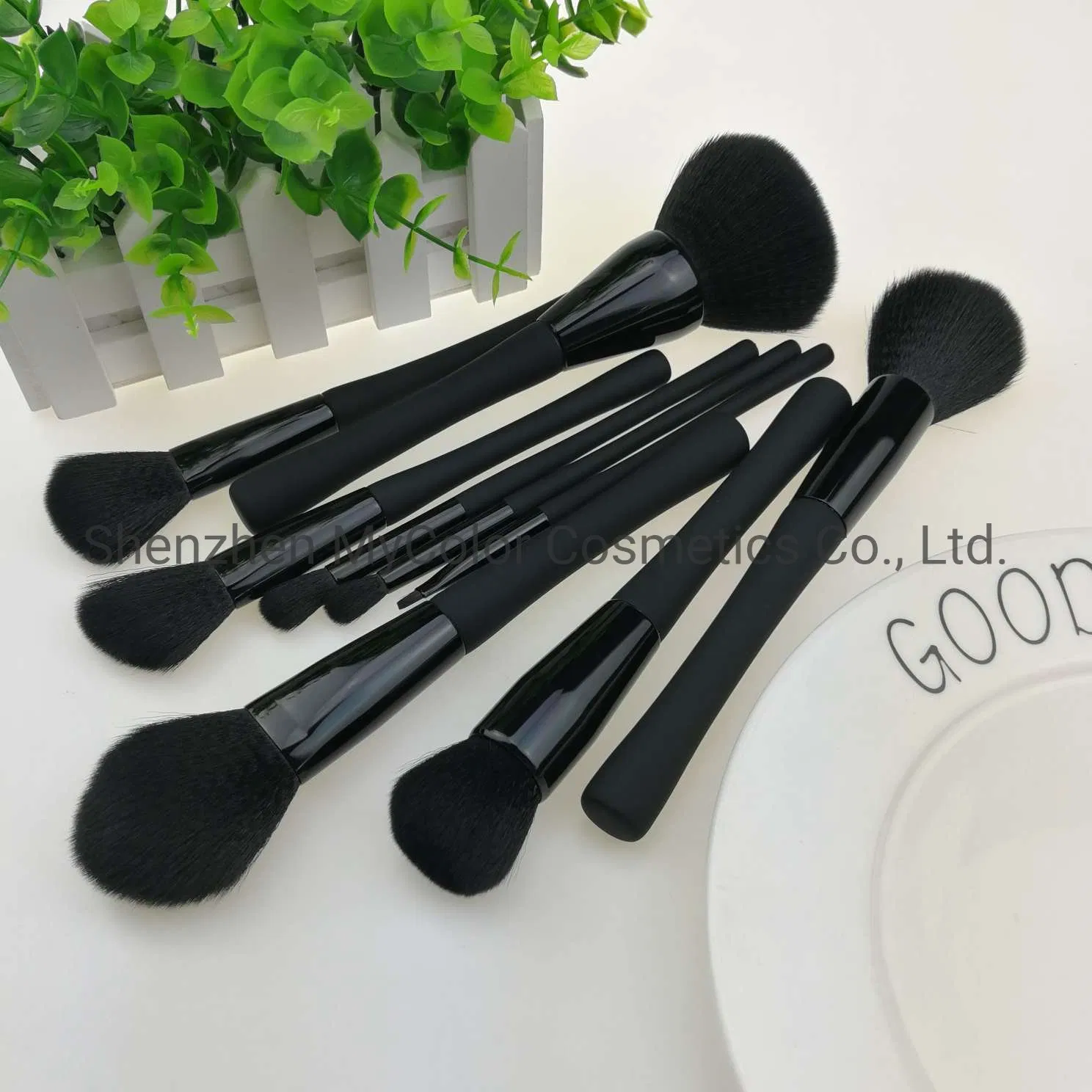 Premium Black Makeup Brush Set Professional Synthetic Hair Foundation Powder Cosmetic Brushes