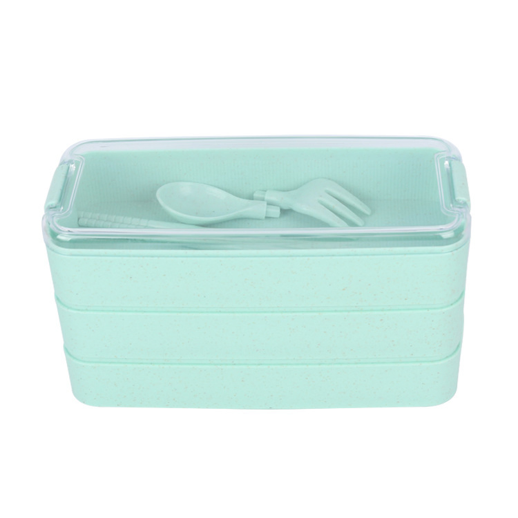 Eco-Friendly Microwave Safe Plastic Lunch Box with Airtight Lid