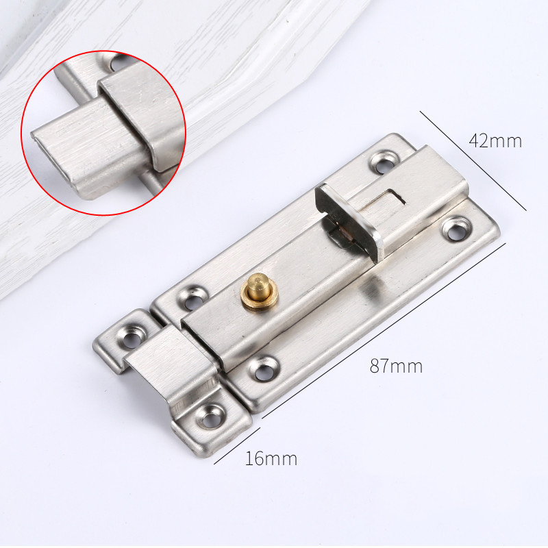 Window Accessories Automatic Spring Latch Manual Stainless Steel Anti-Theft Door Lock Bolt