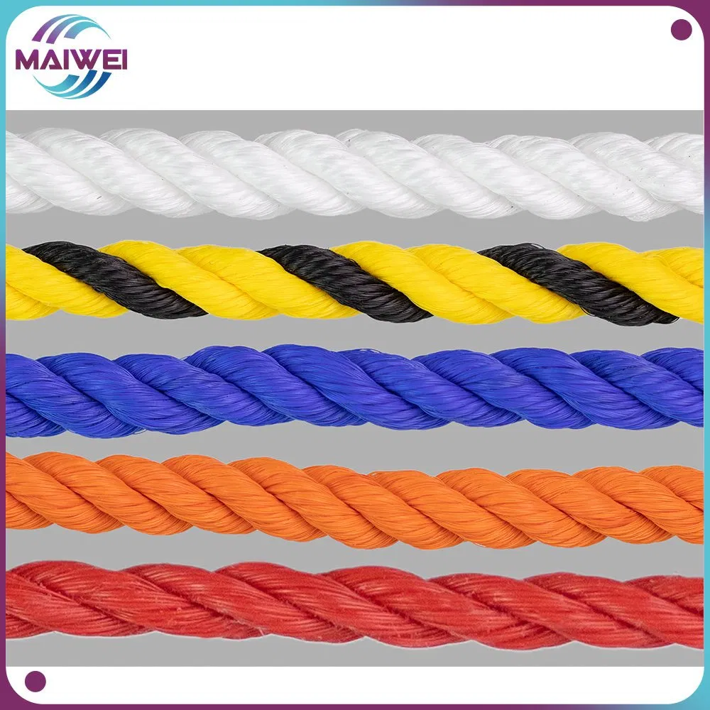 PP/Polypropylene PE/Polyethylene Plastic Mooring Twisted Rope Nylon Twine Polyester Rope Braided Rope PP Tali Manila Rope