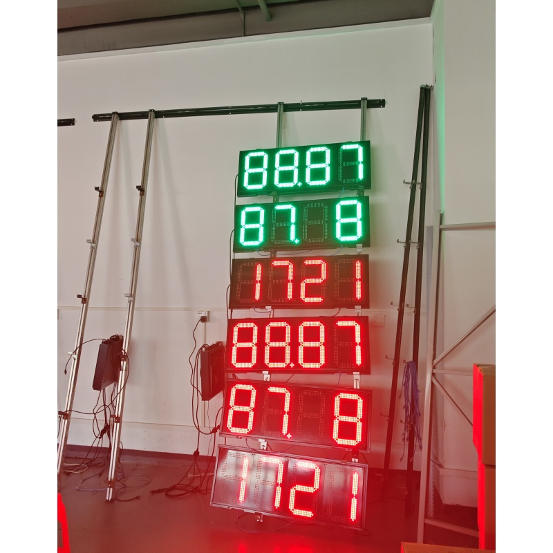 Outdoor Digital 7 Segment Price 12 Inch LED Petrol Displays for Gas Station \Oil\Petrol\Fuel Price
