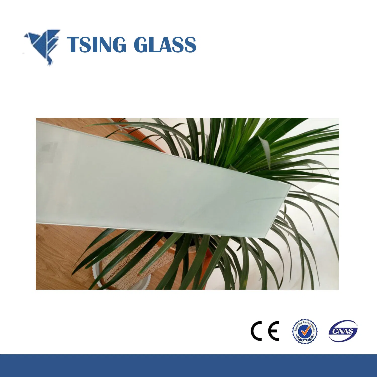 4-12mm Tempered Acid Etched Glass for Office/Shower/Balustrades/Handrails/Stairs