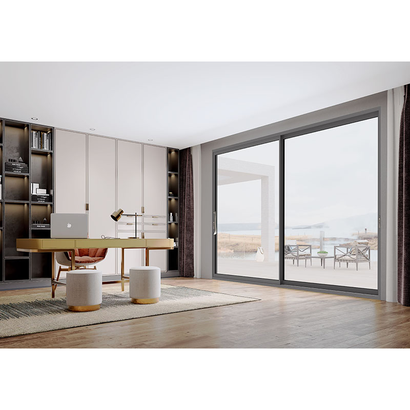 Balcony Entrance Aluminum Glass Door with Lifting Fuction Aluminum Sliding Door Broken Bridge System Interior Entry Door