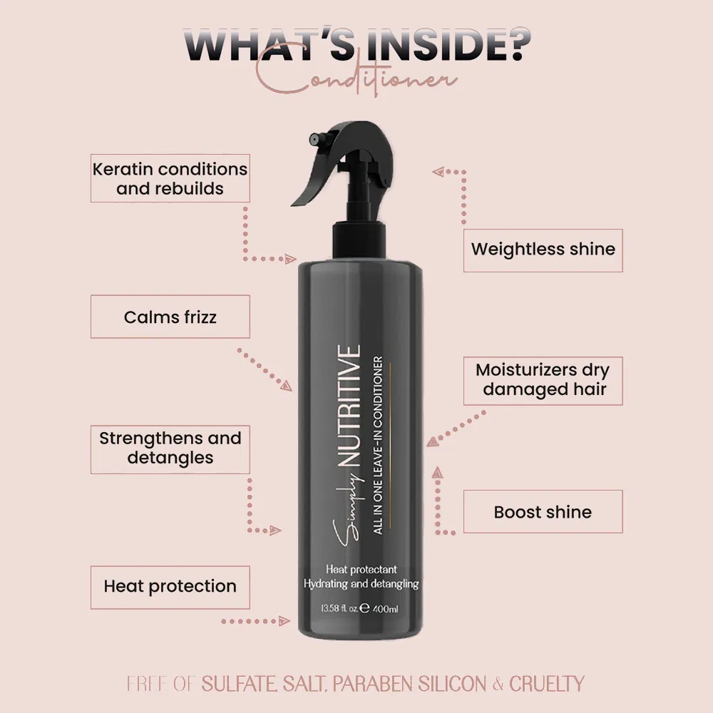 All in One Leave-in Conditioner Detangler Spray Hair Treatment Care Vegan Repair Base Fully Leave in Hair Conditioner