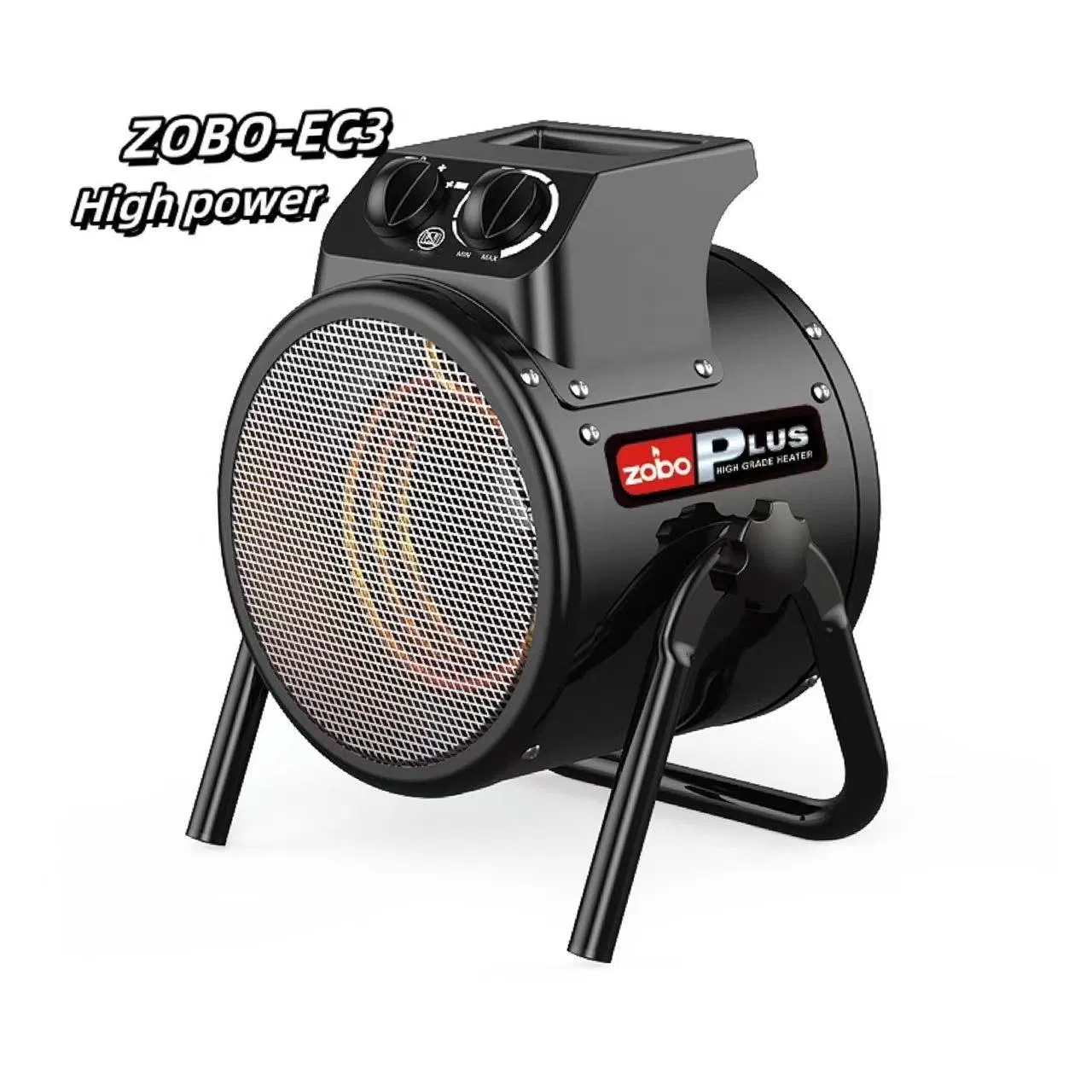 Black Color Power Saving Mini Adjustable Thermostat House Small Electric Fan Heater