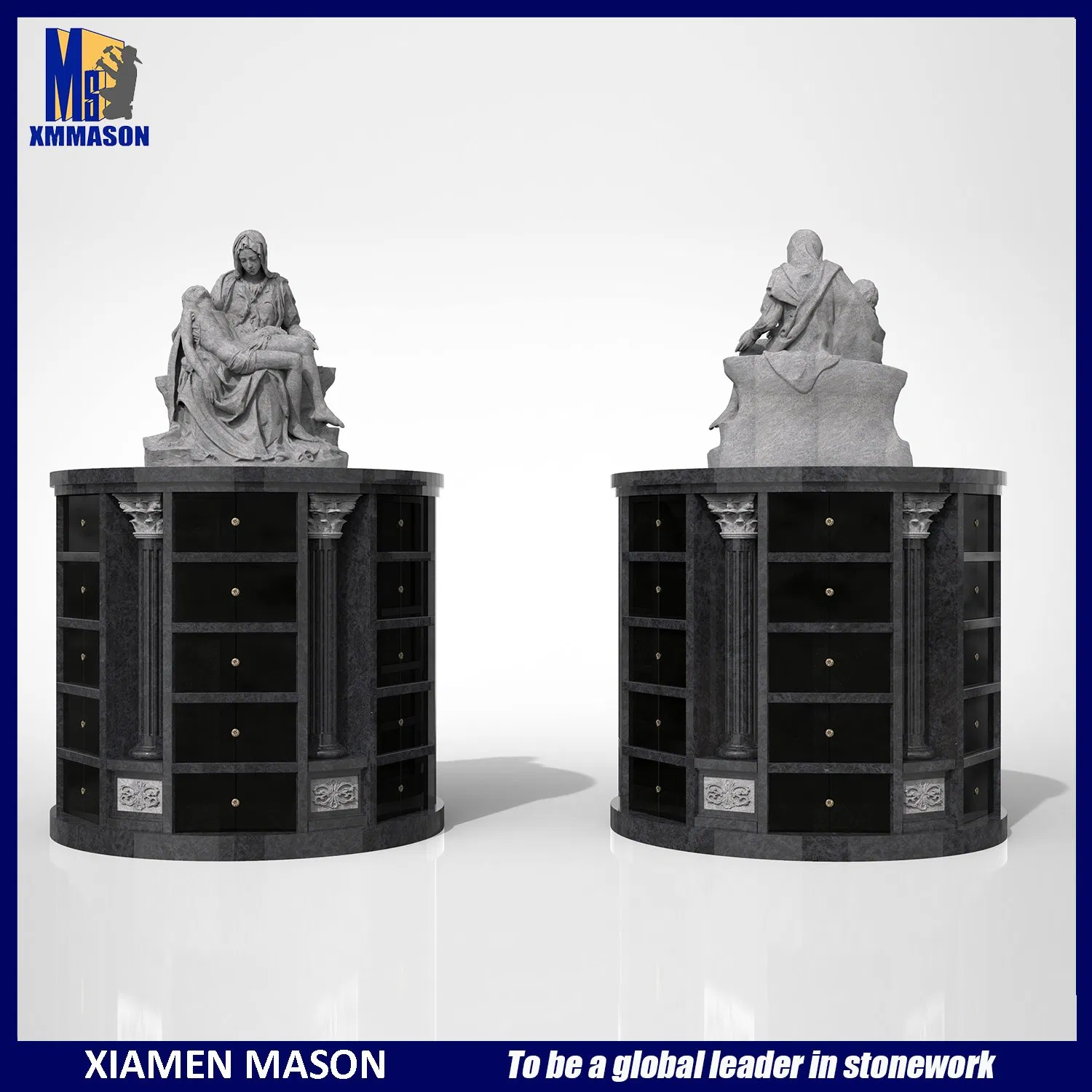 Customized American Simple Standard Columbarium 48 Niches All Colors Available Mausoleum