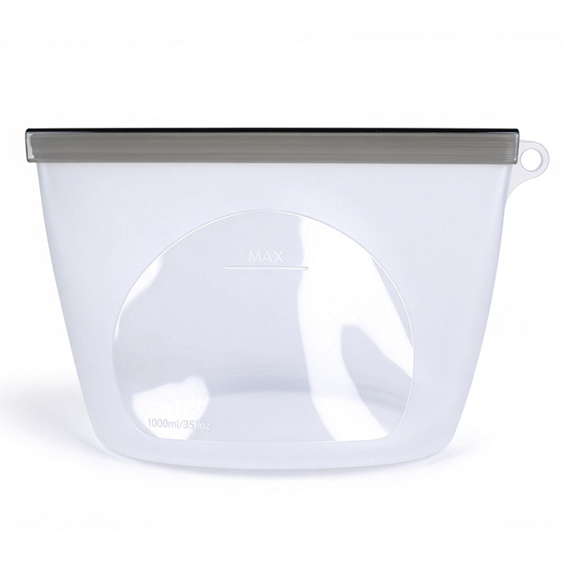Dishwasher Safe Reusable Silicone Food Storage Freezer Sandwich Pouch Bags