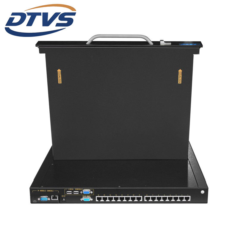 17-дюймовый KVM-коммутатор на 16 портов RJ45, 1U