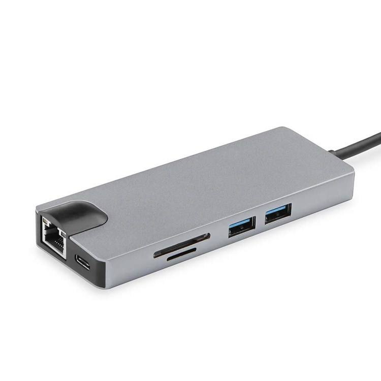 Конвертер Type-C в HDMI с Ethernet и USB 3.0