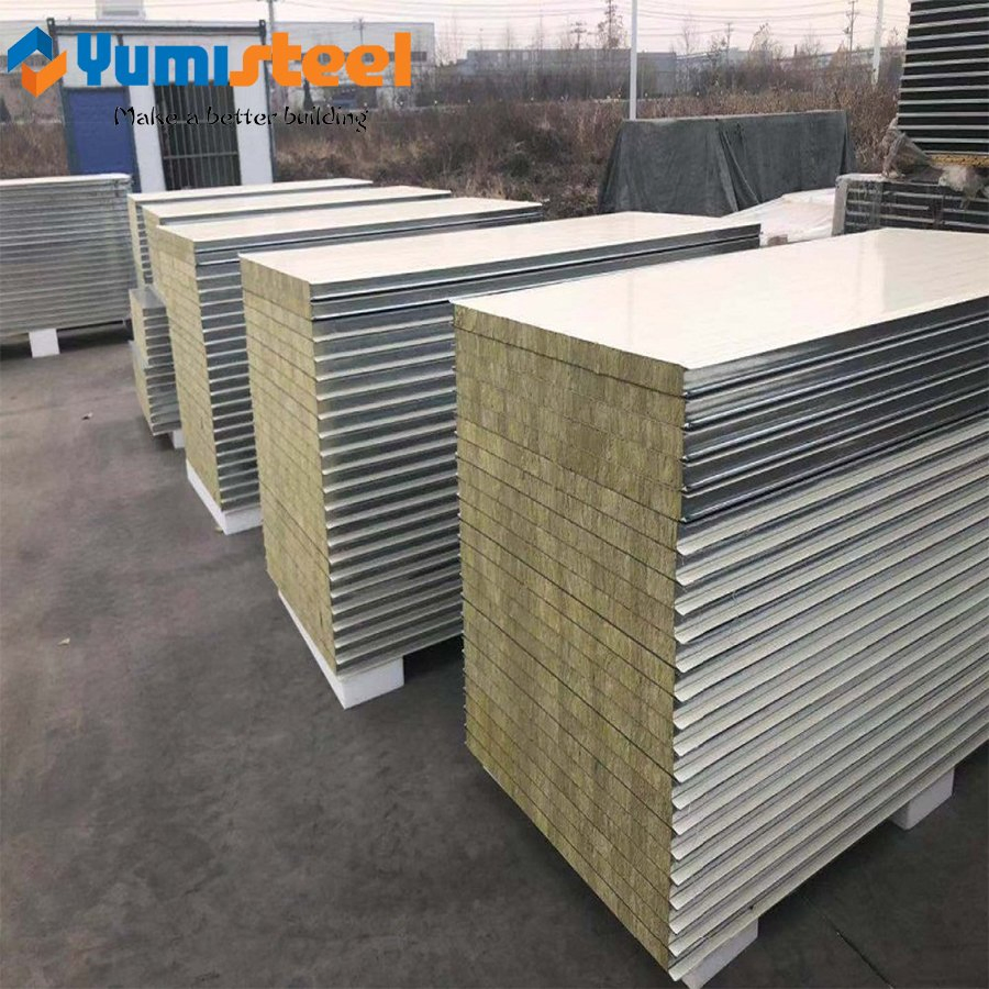 PPGL Metal Fireproof Rockwool Sandwich Panel for Roof