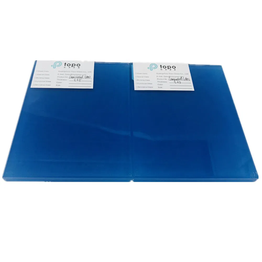 Dark Blue Tempered Laminated Safety Glass for Building Applications (LG-TP)