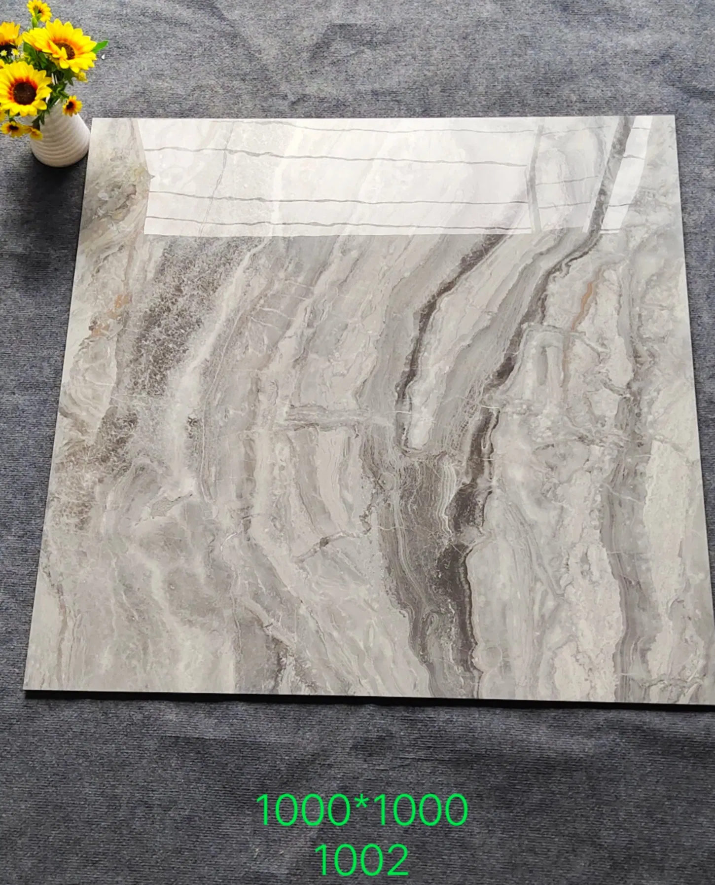 Stock 1000*1000mm Hot Sell Design Bathroom Glazed Vitrified Marble Ceramic Polished Porcelain Floor Tile