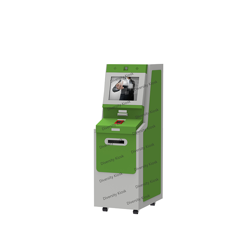 Stand on Floor Electricity Water Gas Bill Payment ATM Cash Banknotes Recycler Self Service Booth Shop Installation