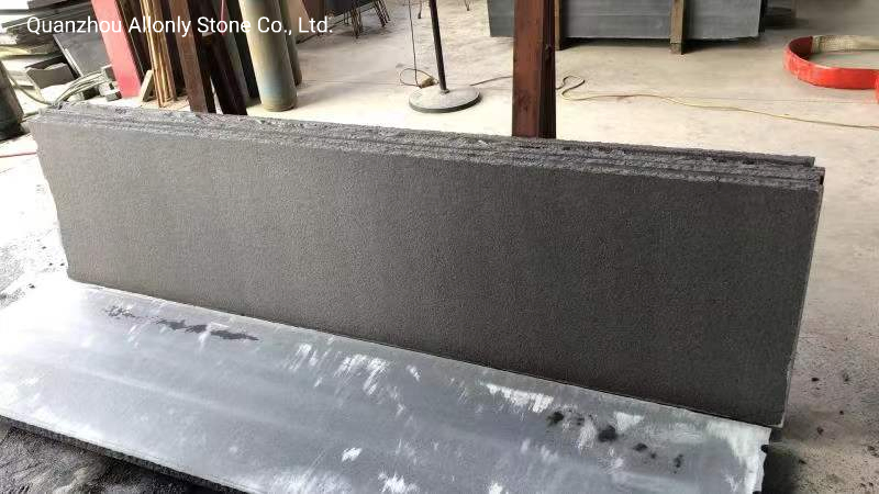 Flamed Waterject Flooring Design Black Basalt and Grey Andesite Stone for Patio/Garden Decoration