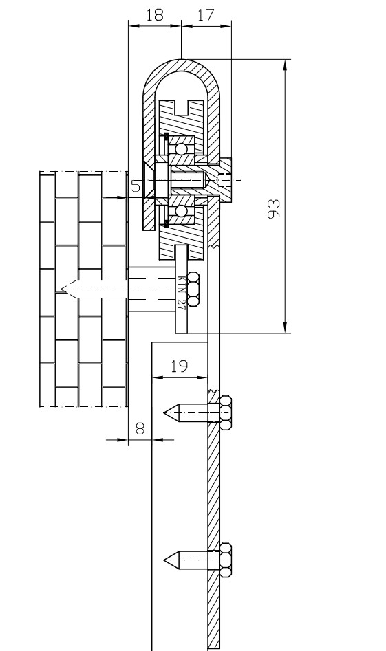 Black Sliding Door Track Mini Barn Door Hardware