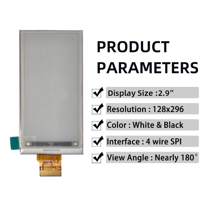 2.9-дюймовый 4-цветный дисплей E-Paper с SPI интерфейсом