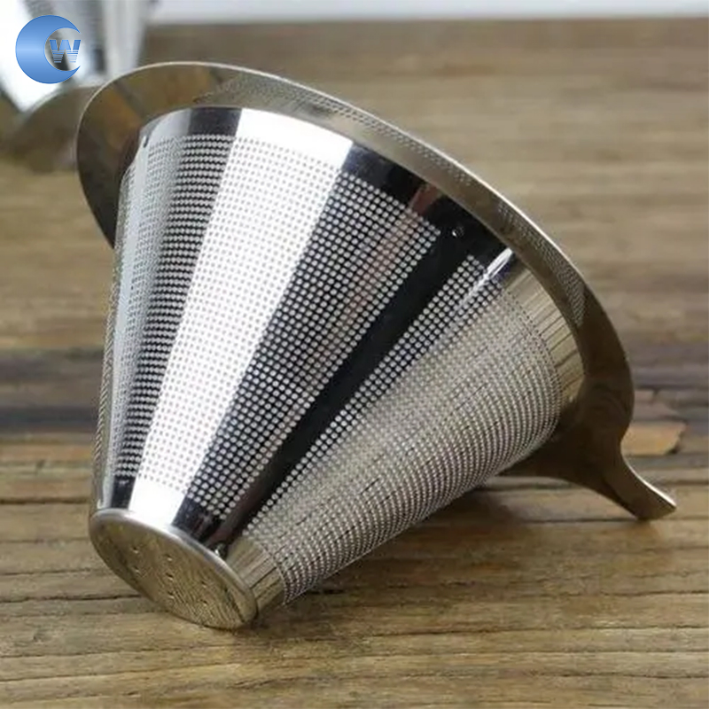 Stainless Steel 304 Coffee Filter Funnel/Coffee Filter with Base Without Base