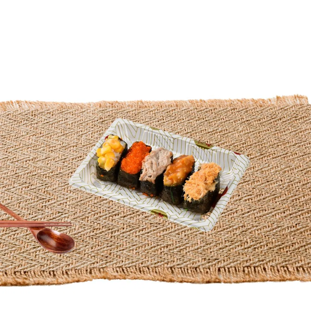 Manluen New Arrival White Sakura Plastic Sushi Box Take Away to Go Sashimi Salmon Salad Food Packaging Disposable Food Container