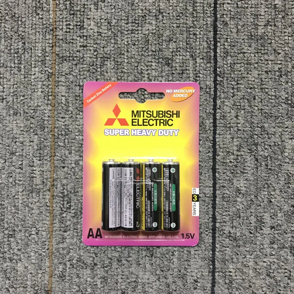 Mitsubishi AA/R6 Battery Zinc 1.5V Dry Battery Cell Reloj Pilas OEM Welcoemd