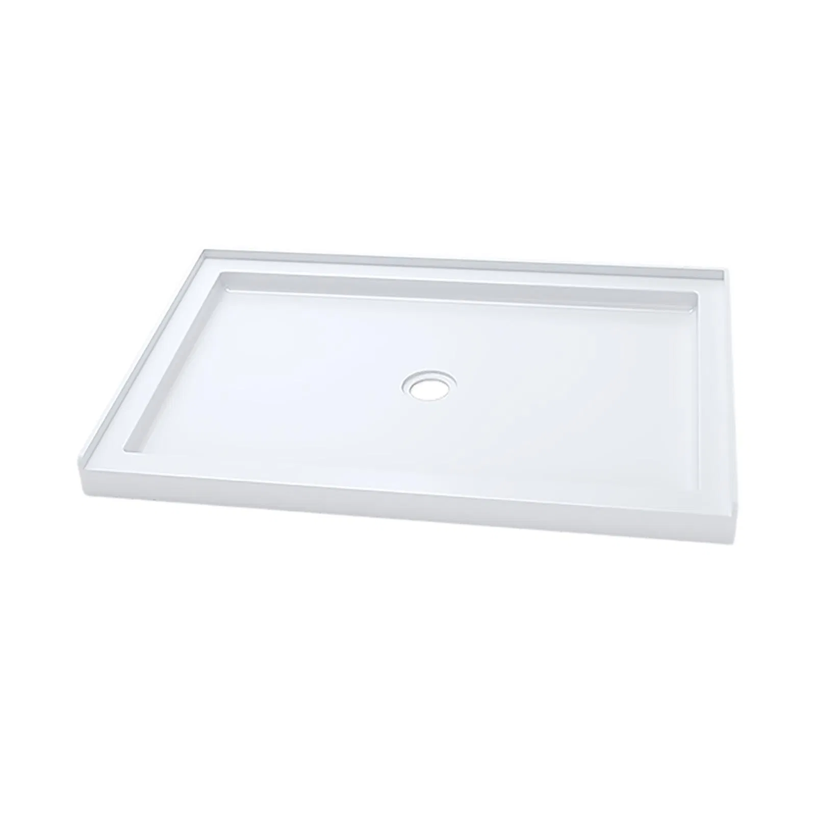 Cupc Artificial Stone Acrylic White / Black Anti-Slip Shower Base for Bathroom