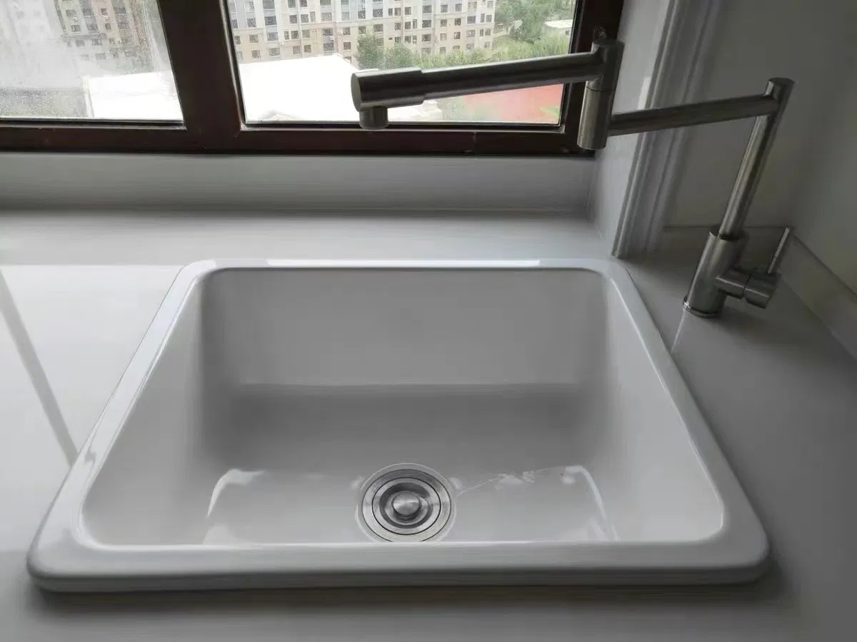 High Quality Above Counter Mounting Ceramic Laundry Sinks 610X457X254mm