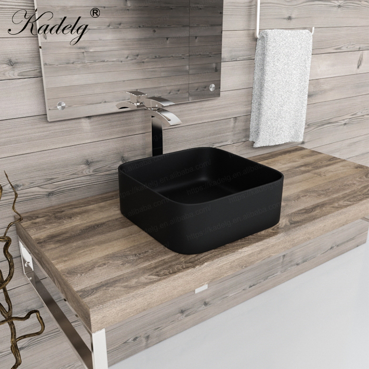 Chaozhou New Design Elegant White Rectangular Shape Ceramic Countertop Wash Basin for Bathroom