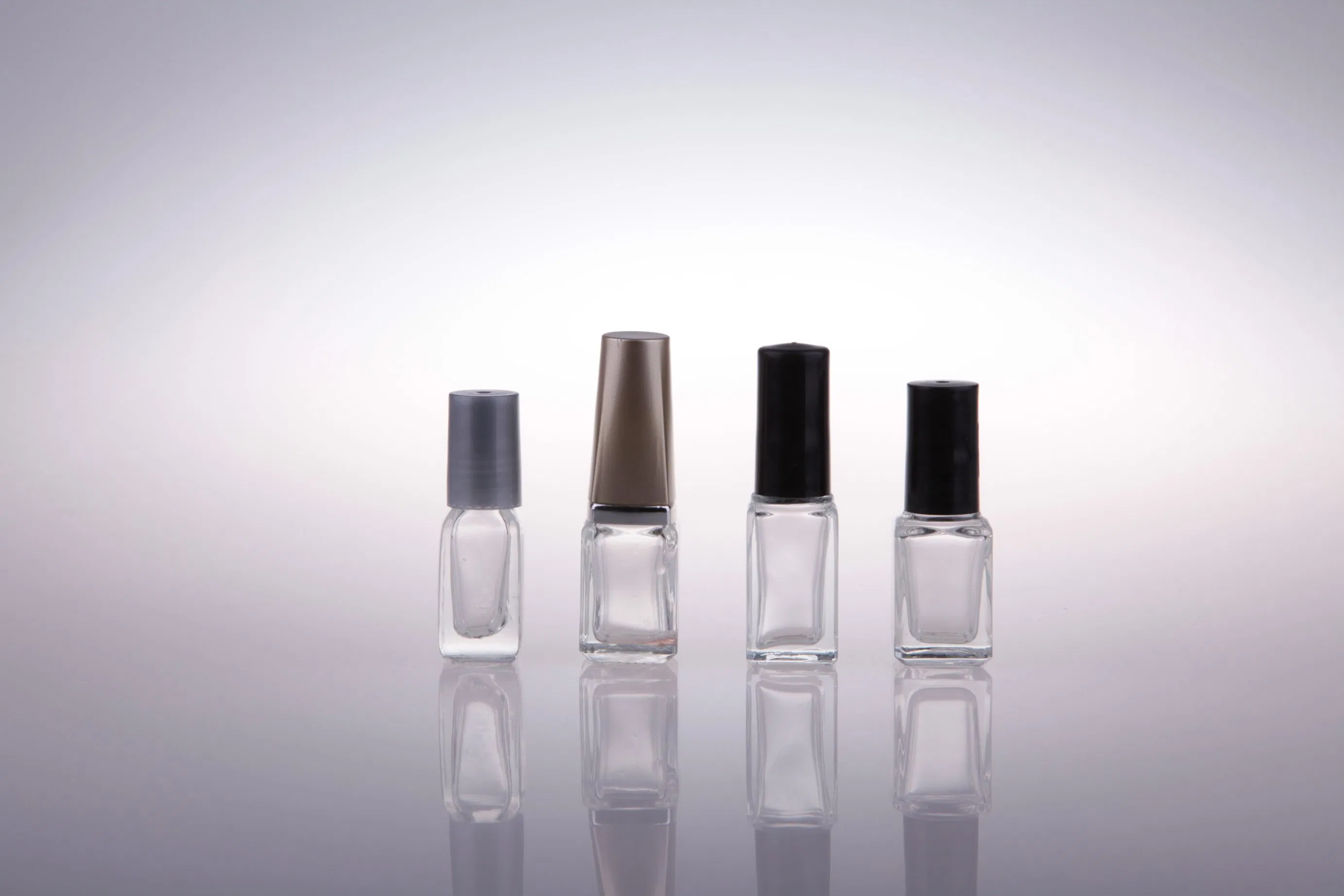 High Fashion-Forward Empty Glass Nail Polish Bottle