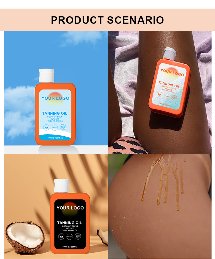 Wholesale Price OEM/ODM Private Label Natural Ingredients Watermelon Tanning Oil Sun Body Tan Oil